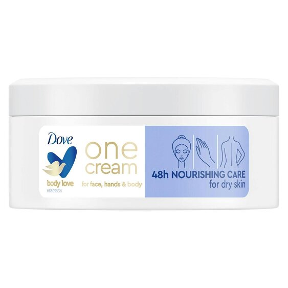 Dove Light One Cream Nourshing Care 250ml, Face, Hands & Body for Dry Skin