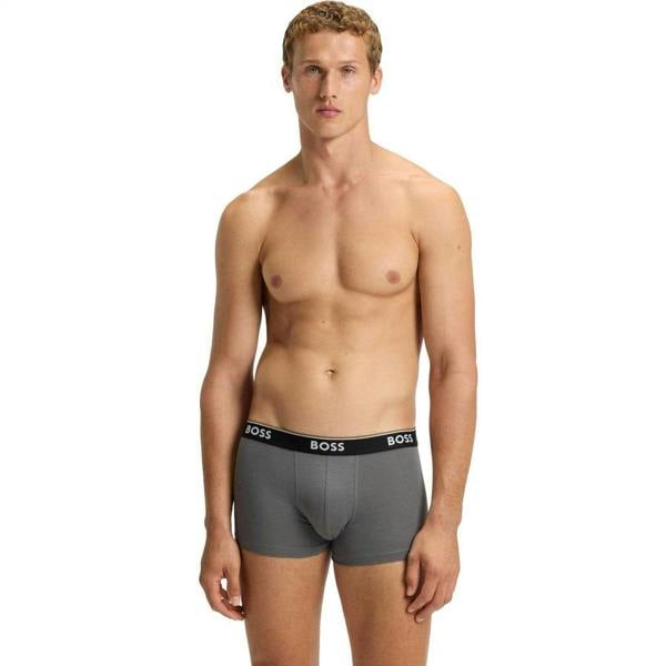 Boss Mens Bodywear Logo Boxer Shorts (Pack of 3) - Black/Grey - 