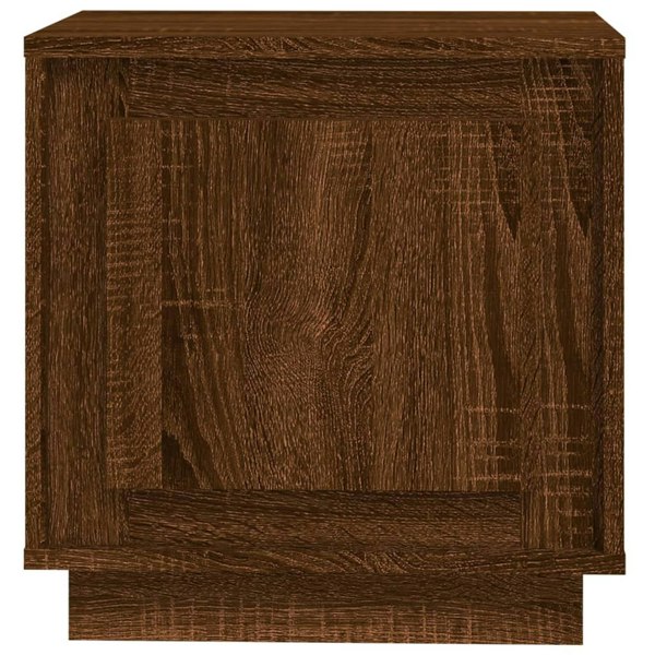 Berkfield Bedside Cabinet Brown Oak 44x35x45 cm Engineered Wood