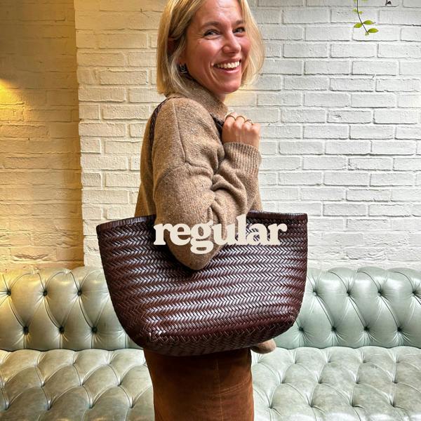 Woven Leather Basket