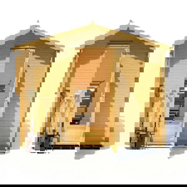 Shire Camelot 9x9 Log Cabin 19mm interlock Cladding - Best Shed