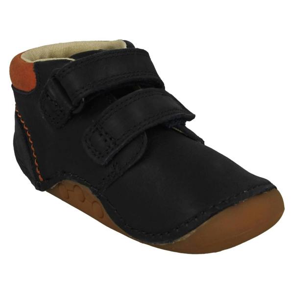 Clarks Childrens Clarks Soft Hook & Loop Ankle Boots Tiny Play T