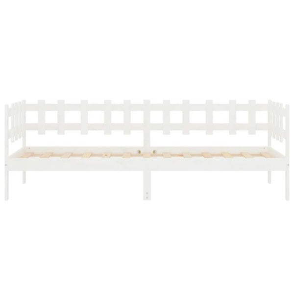 Berkfield Day Bed White 90x190 cm Solid Wood Pine