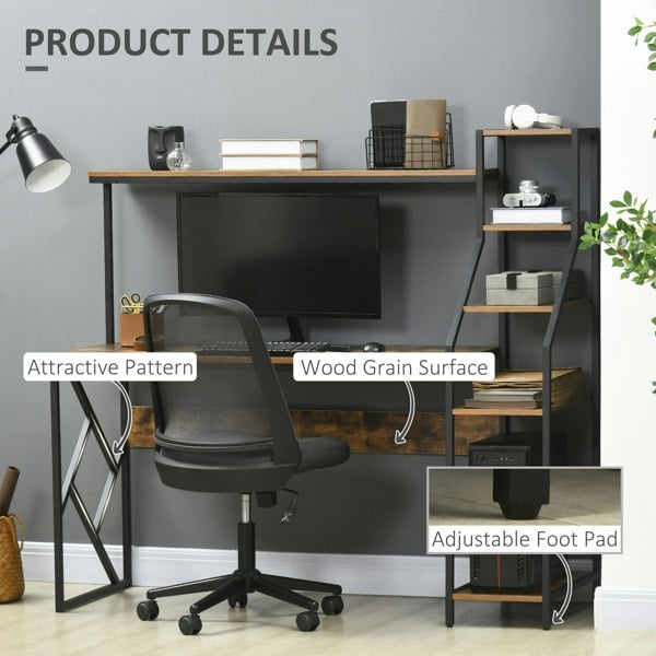 Desk with Shelves