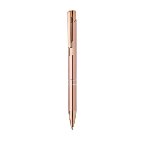 MidOcean Bern Rose Recycled Aluminium Ballpoint Pen - Beige/Red - 