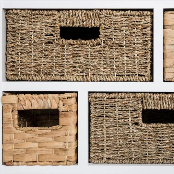 Statement Furniture Tetbury 6 Drawer White Storage Unit with Baskets Assembled