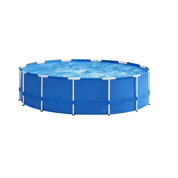 INTEX 4-in-1 Intex 10 ft x 30in Metal Frame Pool Set with Filter Cartridge, Pump & Pool Cover