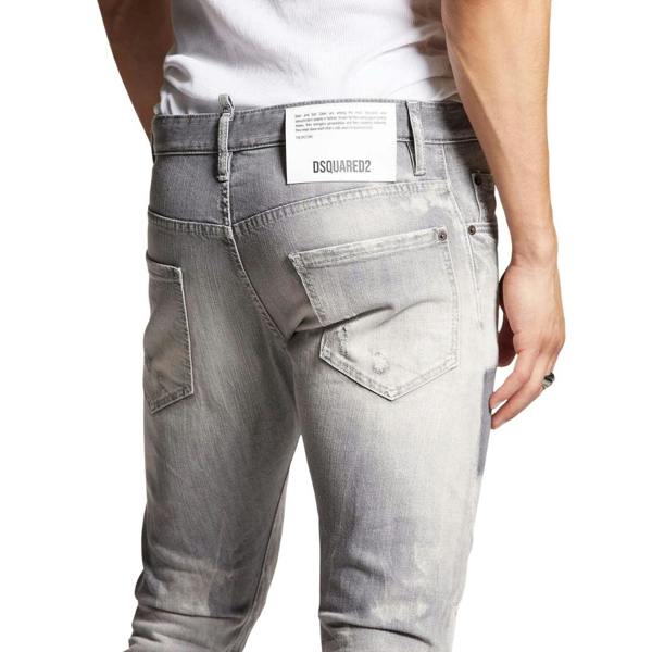 DSQUARED2 Sexy Twist Jeans Worn Faded Style Grey Jeans W28