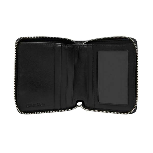 Calvin Klein Basket Weave Leather Wallet - Black - 