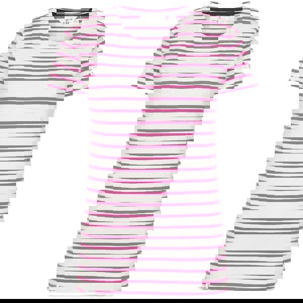 Lazy Jacks Women's Breton Top - Raspberry