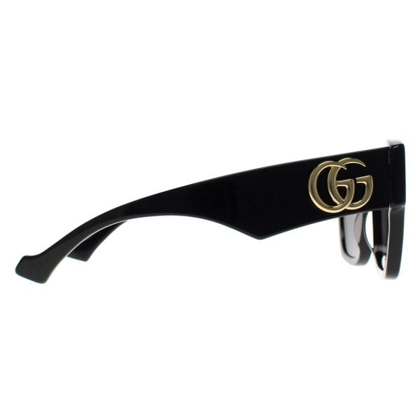 Gucci Sunglasses GG1422S 001 Shiny Black Grey