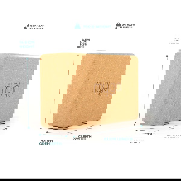 Myga Cork Eco Yoga Brick Block