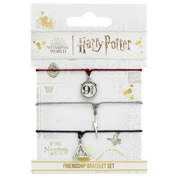 The Carat Shop Harry Potter  Deathly Hallows Friendship Bracelet Set  Multi
