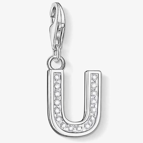 THOMAS SABO Silver Cubic Zirconia Letter U Charm 0243-051-14