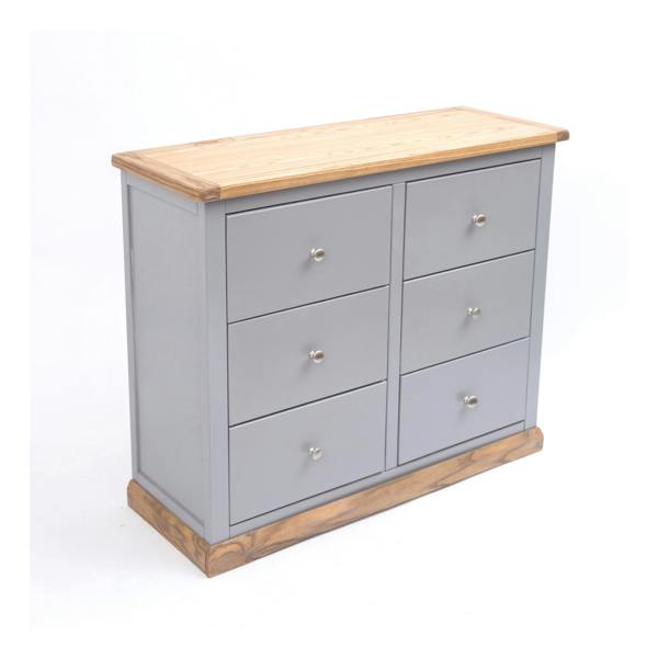 Cabinet Bits Biccari 6 Drawer Chest of Drawers Chrome Knob
