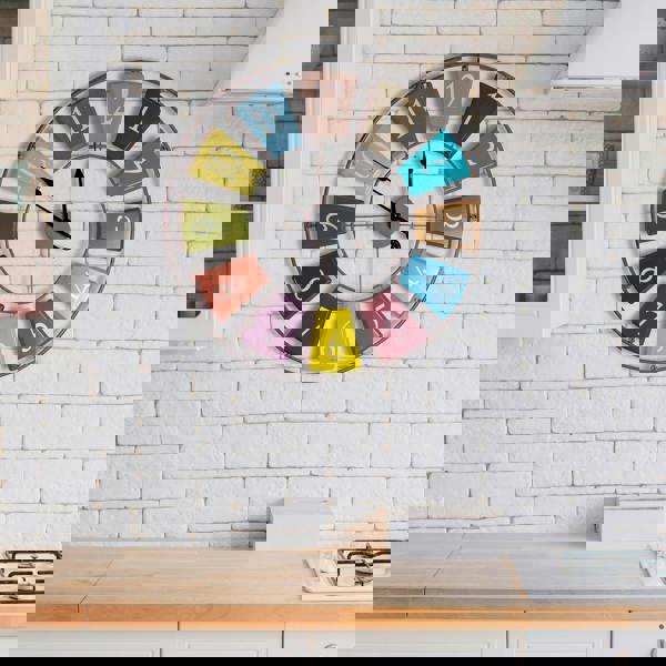 WALPLUS WC2150 - Candy Colourful Skeleton Wall Clock - 68 cm / 27 in