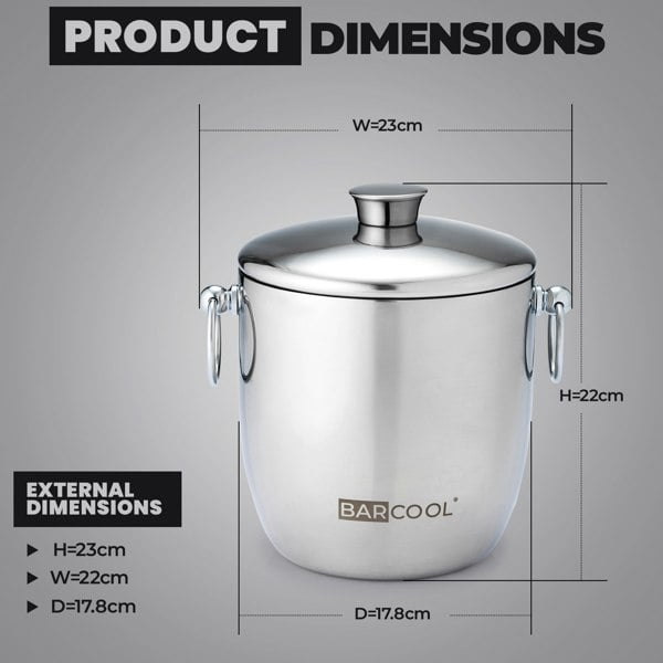 Subcold Barcool 3L Stainless Steel Ice Bucket