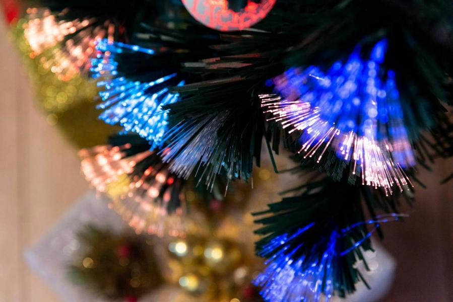 2ft to 7ft Pastel Stars and Baubles Fibre Optic Christmas Trees with LED Lights image 6