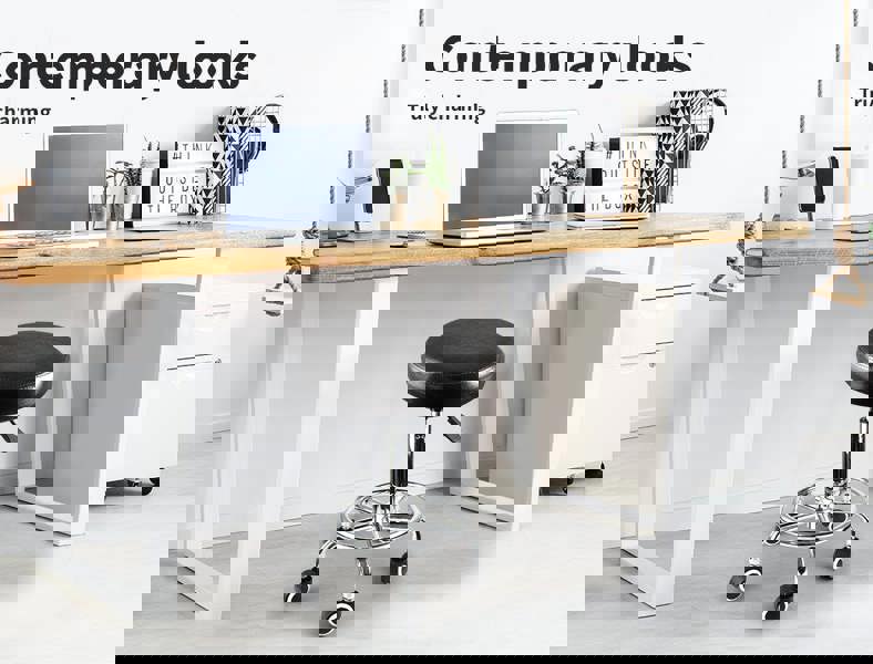 Levede Salon Stool Swivel Bar Stools Chairs Barber Hydraulic Lift Hairdressing