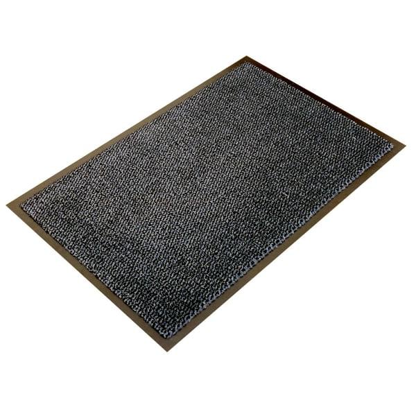 Ultralux Indoor Scraper Door Mat – Anti-Slip Vinyl Backed Dirt Trapper Entrance Mat – Grey – Multiple Sizes