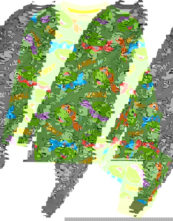 Teenage Mutant Ninja Turtles Boys Green Character Short Sleeve Long Leg Pyjama Set