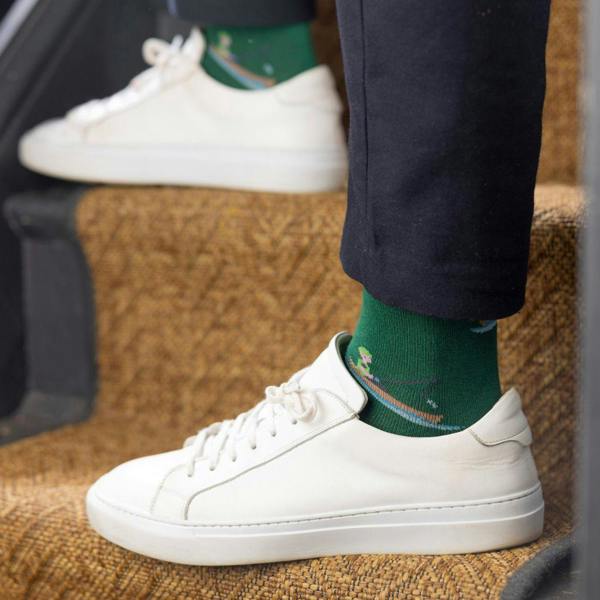 SWOLE PANDA Fisherman Bamboo Socks, Green