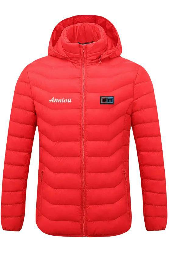 Anniou Dual Switch Duck Down Heated Jacket - red