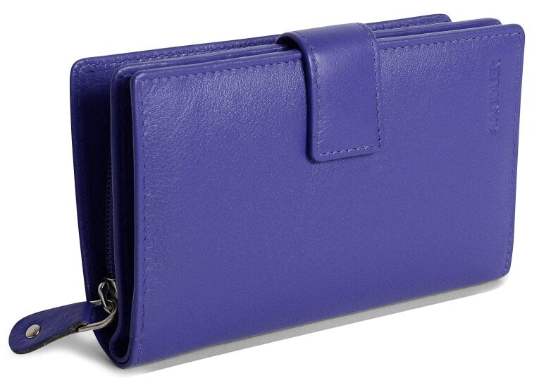 SADDLER Mid-Size Leather Purse Wallet  "Holly" – Handmade by Saddler | RFID Protected & Gift Boxed - Ultra Violet