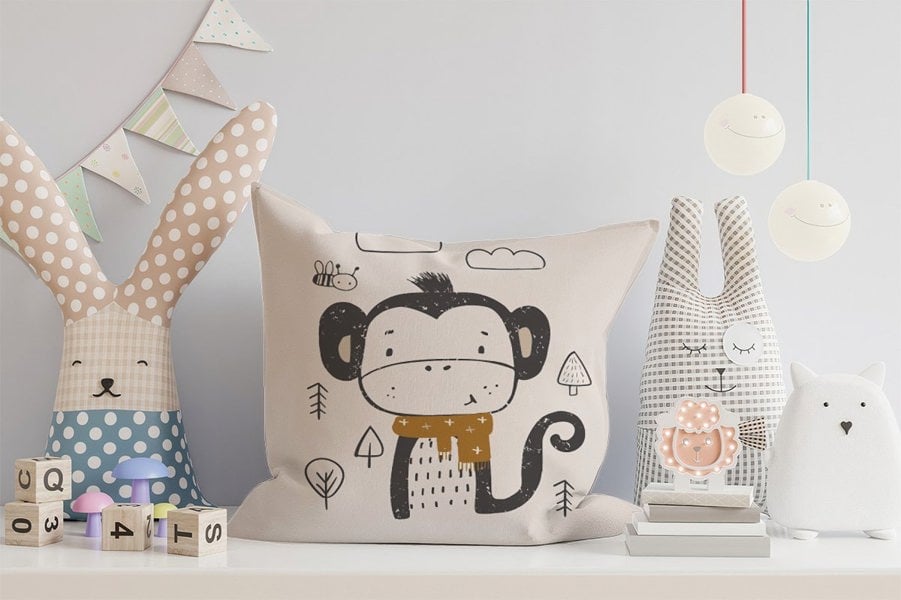 Warren Reed Single Monkey Forest Cushions