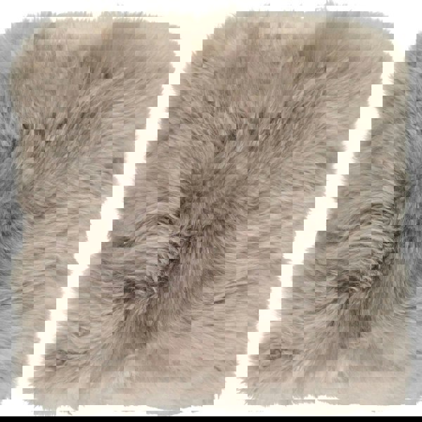 Long-Wool Sheepskin Cushion | 35x35 cm Dove