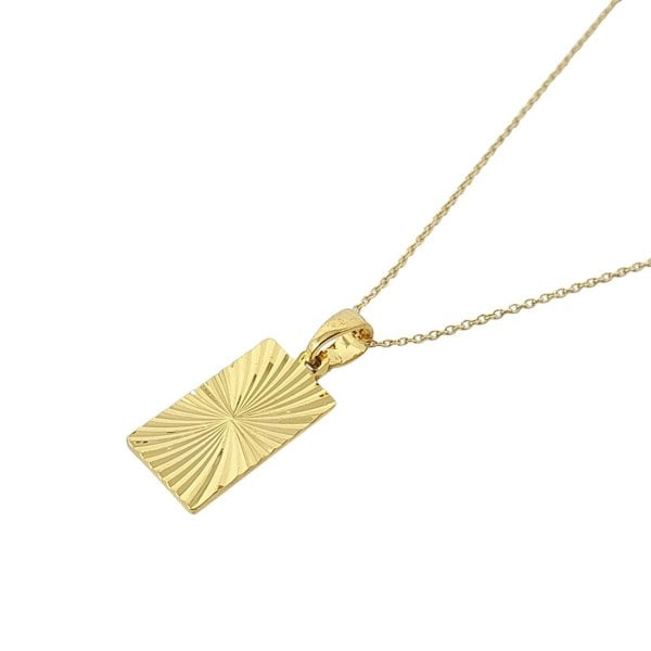 Harfi 18ct Gold Vermeil Bar Pendant Necklace