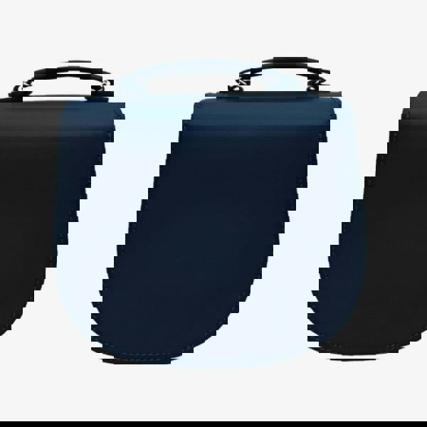 Zatchels Handmade Leather Twist Lock Saddle Bag - Navy