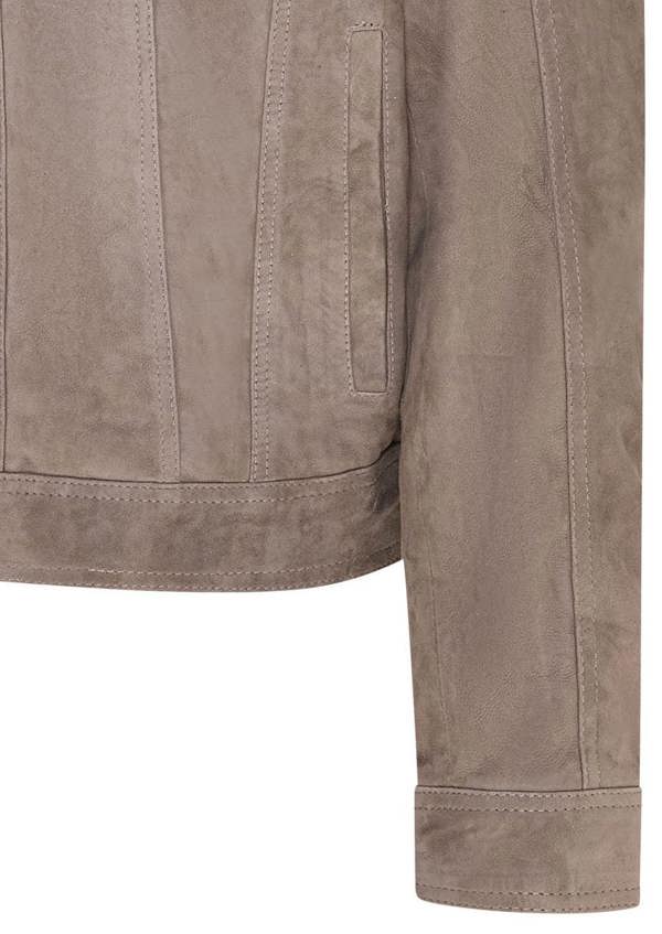 Infinity Leather Mens Goat Suede Leather Jeans Jacket- Nurmes