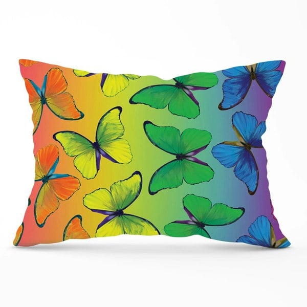 Warren Reed Multicoloured Butterfly Pattern Cushions