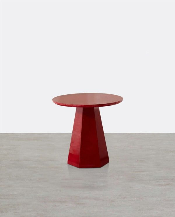 Weilai Concept Melpomene Round Side Table, Red