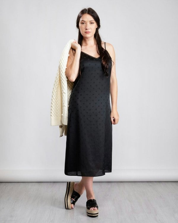 Tommy Hilfiger Polka Dot Slim Fit Womens Slip Dress