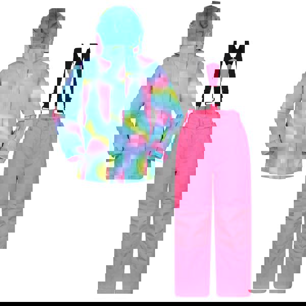 Mountain Warehouse Childrens/Kids Printed Ski Jacket Set - Bright Pink - 