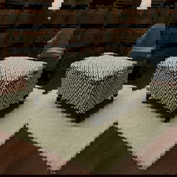 Premium Eden Embossed Pattern Storage Footstool Ottoman – Window Bay Seat & Multi - Use Coffee Table Bench - ISTOOLS