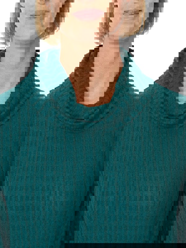 PennyPlain Cuff Detail Cowl Neck Top - Dragonfly