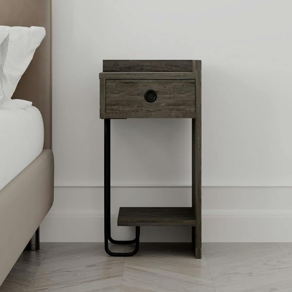 Decortie Sirius Modern Bedside Table Right Module Width 32cm