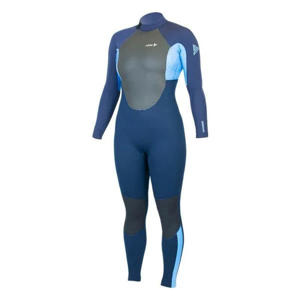 Alder Stealth Womens 4/3 Back Zip Wetsuit Blue