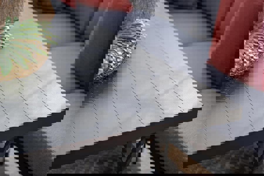 Garden Impressions Sergio - Lounge & Dining Corner Sofa, with Table, Bench and Optional Chair - Light Grey Cushions