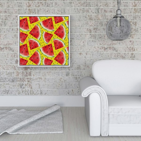 Warren Reed Watermelon Pattern Framed Canvas