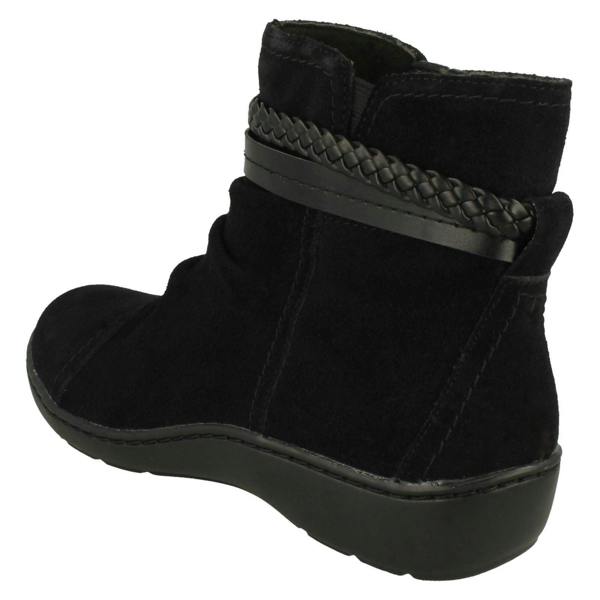 Clarks Ladies Clarks Braid Detailed Ankle Boots Cora BraidBoot