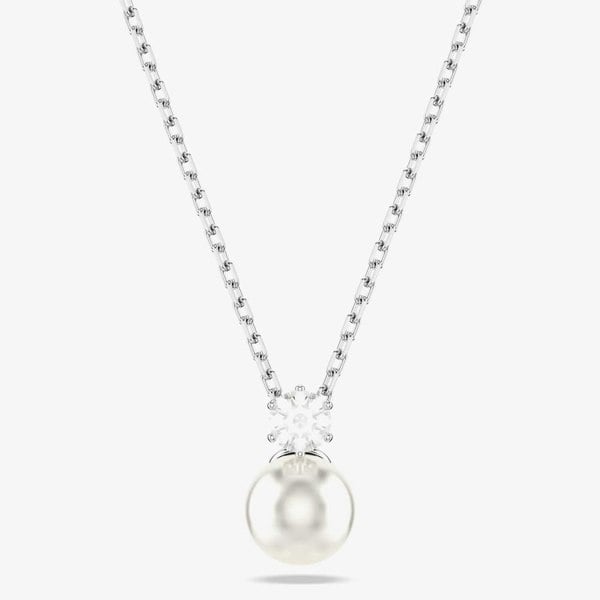 Swarovski Matrix Rhodium Plated Crystal Pearl Necklace 5693897