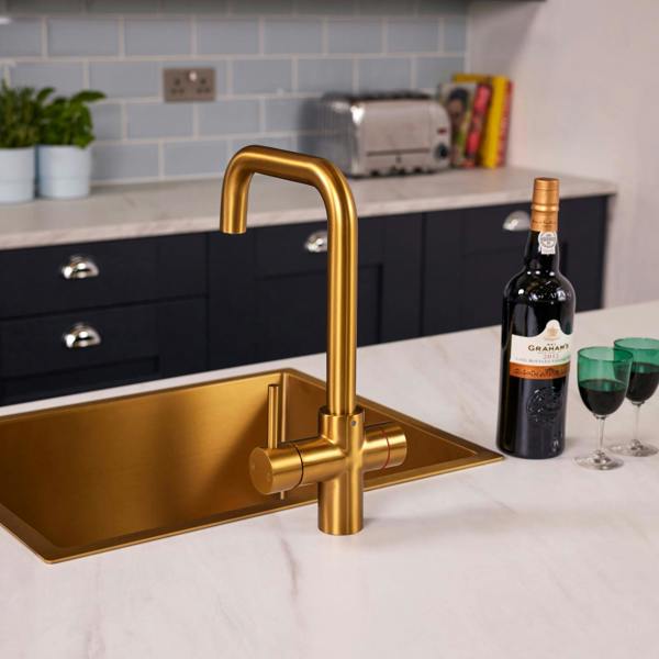 Impromta 4 in 1 Biometric Boiling Water Tap | Brushed Gold Finish
