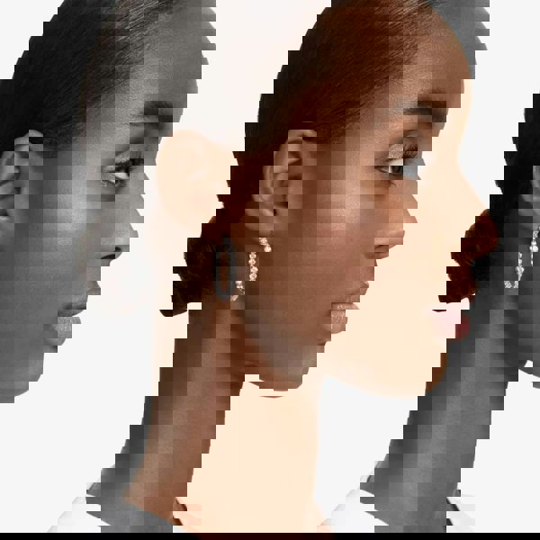 Swarovski Matrix White Cubic Zirconia Hoop Earrings 5647715