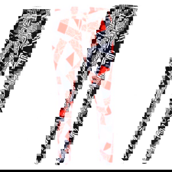 David WeJ Ethnic Print Drawstring Trousers - Navy Red