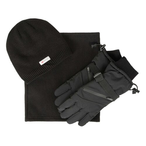 Mountain Warehouse Mens Waterproof Windproof Ski Accessory Set - Black