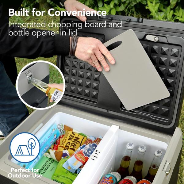 igenix 60L Portable Fridge Freezer, Black
